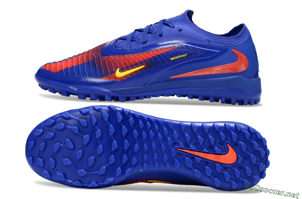 Men's Nike Phantom 6 Low Elite TF Football Shoes - Blue/Red/Yellow 1