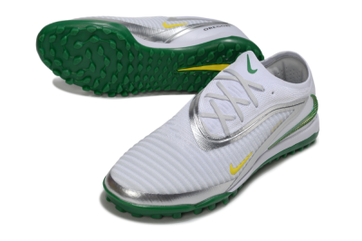 Men's Nike Phantom 6 Low Elite TF Football Shoes - White/Silver/Yellow