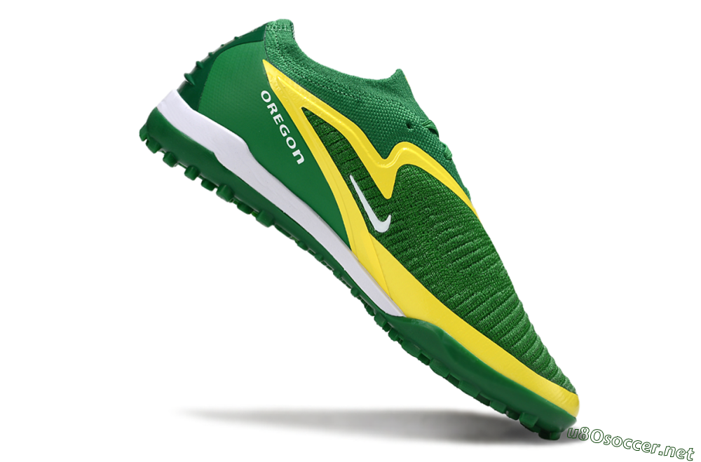 Men's Nike Phantom 6 Low Elite TF Football Shoes - Green/Yellow/White 4