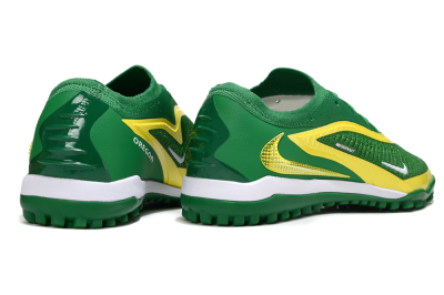 Men's Nike Phantom 6 Low Elite TF Football Shoes - Green/Yellow/White