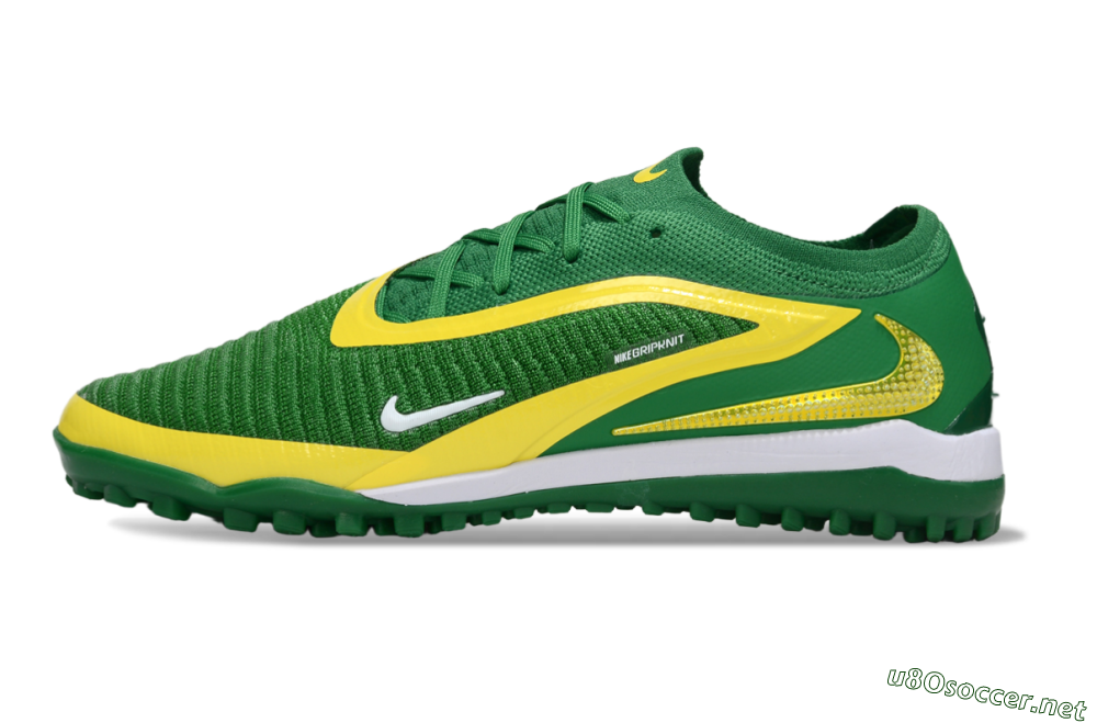 Men's Nike Phantom 6 Low Elite TF Football Shoes - Green/Yellow/White 0