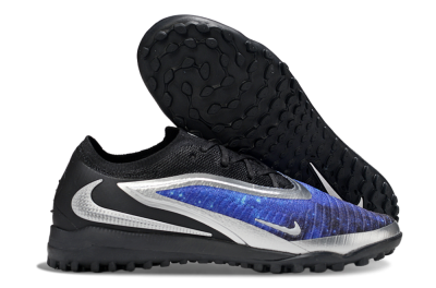 Men's Nike Phantom 6 Low Elite TF Football Shoes - Blue/Silver/Black