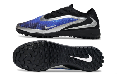 Men's Nike Phantom 6 Low Elite TF Football Shoes - Blue/Silver/Black