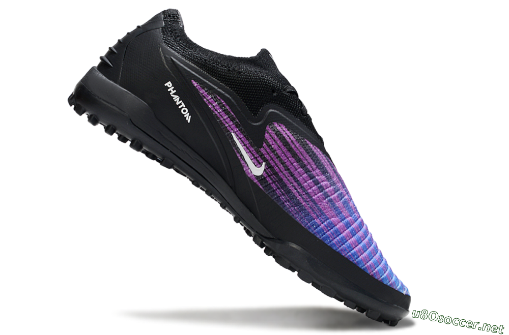 Men's Nike Phantom 6 Low Elite TF Football Shoes - Blue/Purple/Black 4