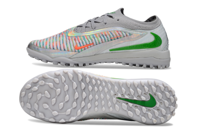 Men's Nike Phantom 6 Low Elite TF Football Shoes - Grey/Silver/Yellow