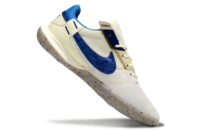 Unisex Nike Street Gato IC Football Shoes - Grey/Beige/Blue