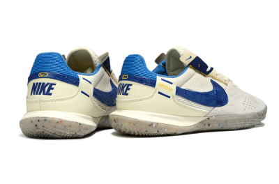 Unisex Nike Street Gato IC Football Shoes - Grey/Beige/Blue