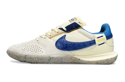 Unisex Nike Street Gato IC Football Shoes - Grey/Beige/Blue