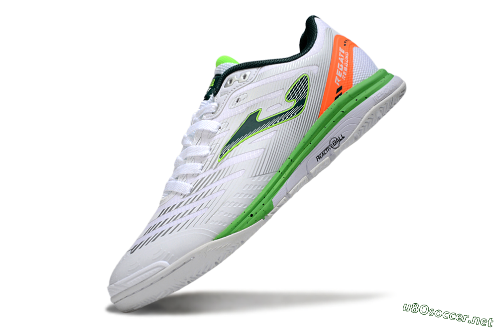 Men's Joma Top Flex IC Football Shoes - White/Yellow/Red 5