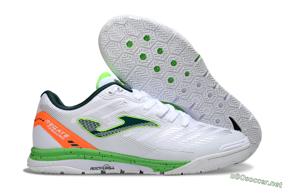 Men's Joma Top Flex IC Football Shoes - White/Yellow/Red 2