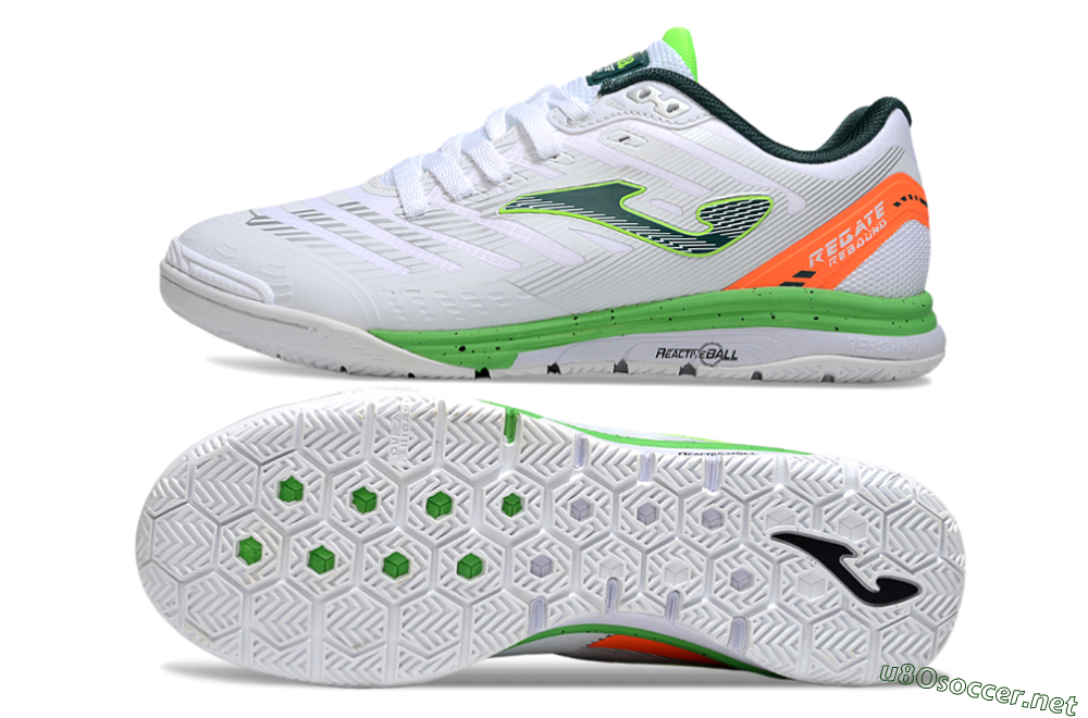 Men's Joma Top Flex IC Football Shoes - White/Yellow/Red 1