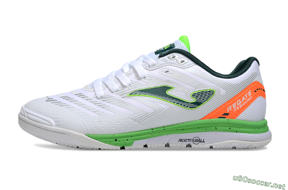 Men's Joma Top Flex IC Football Shoes - White/Yellow/Red 0