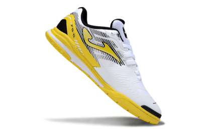 Men's Joma Top Flex IC Football Shoes - White/Black/Yellow