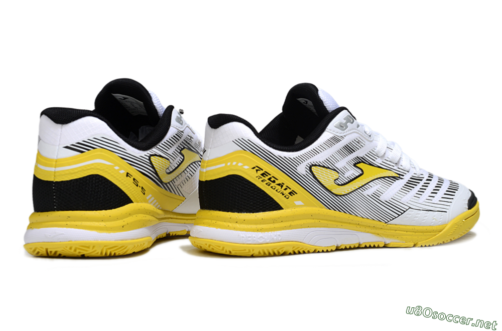 Men's Joma Top Flex IC Football Shoes - White/Black/Yellow 5