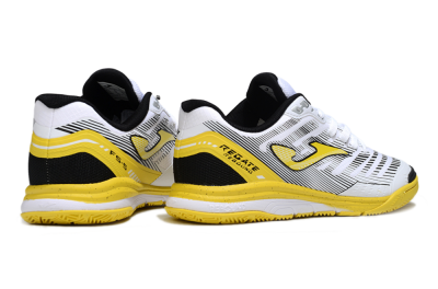 Men's Joma Top Flex IC Football Shoes - White/Black/Yellow