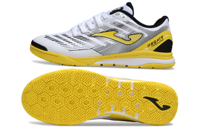 Men's Joma Top Flex IC Football Shoes - White/Black/Yellow
