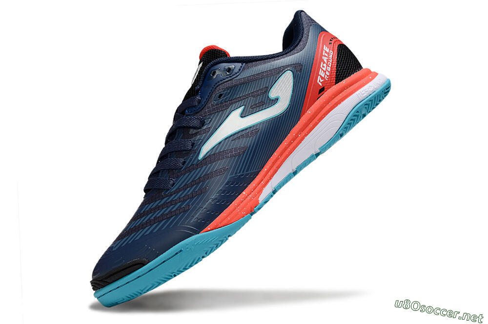 Men's Joma Top Flex IC Football Shoes - Blue/Silver/Red 5