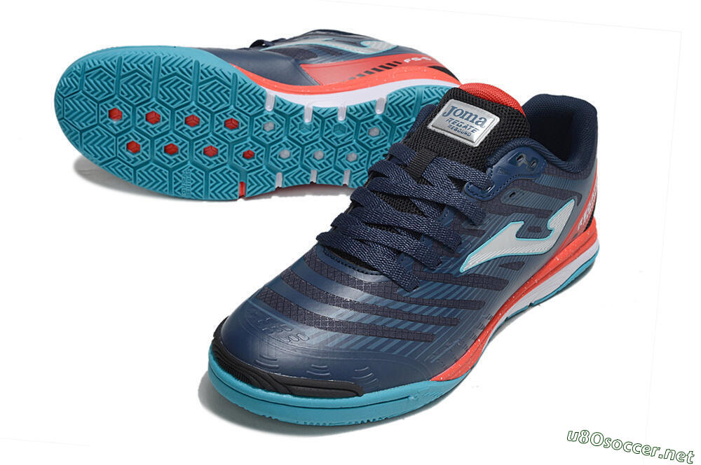 Men's Joma Top Flex IC Football Shoes - Blue/Silver/Red 3