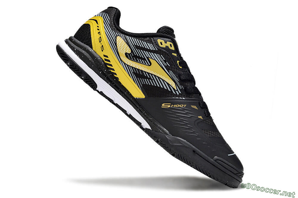 Men's Joma Top Flex IC Football Shoes - Black/Gold/White 4