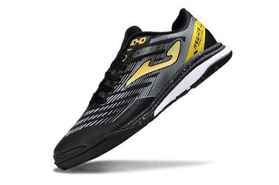 Men's Joma Top Flex IC Football Shoes - Black/Gold/White
