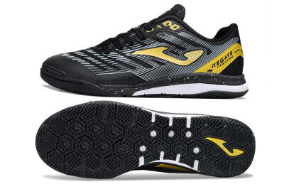 Men's Joma Top Flex IC Football Shoes - Black/Gold/White