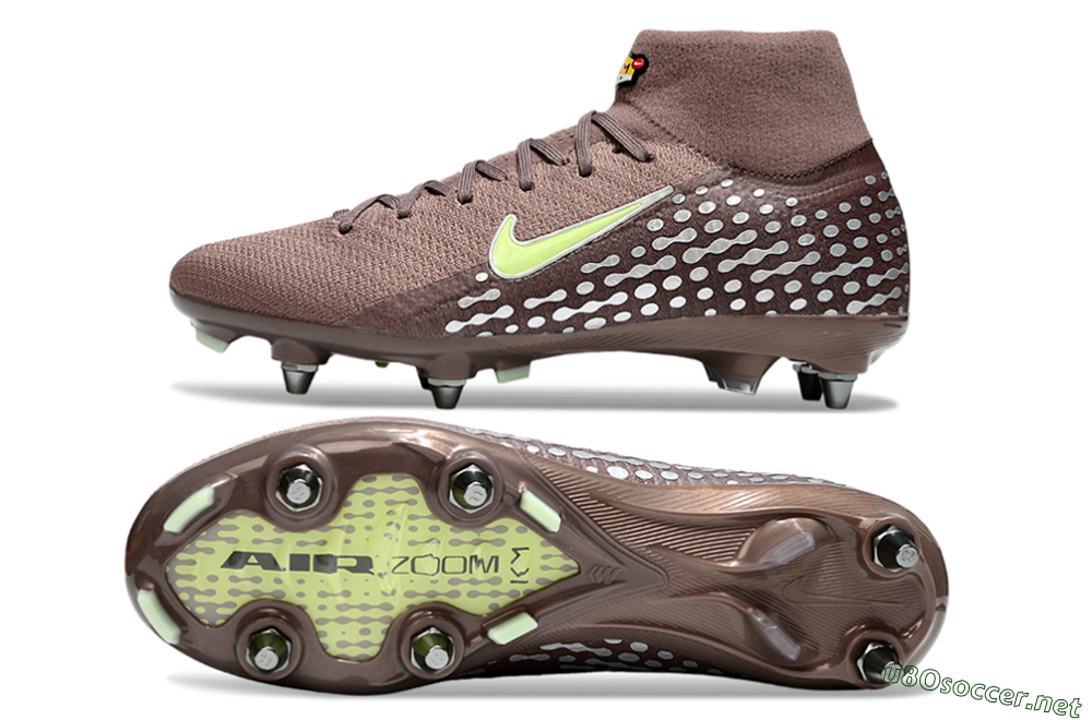 Men's Nike Air Zoom Mercurial Superfly 10 Elite SG Football Boots - Brown/Yellow/White 1