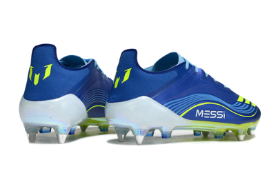 Men's Messi x Adidas F50 Pro SG Football Boots - Blue/Yellow/White