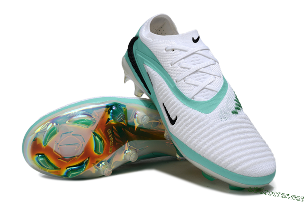 Unisex Nike Phantom 6 Low Elite FG Football Boots - White/Jade/Black 3