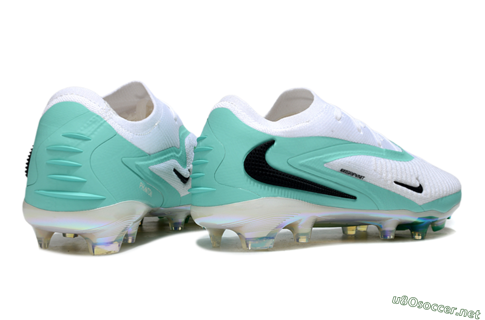 Unisex Nike Phantom 6 Low Elite FG Football Boots - White/Jade/Black 6