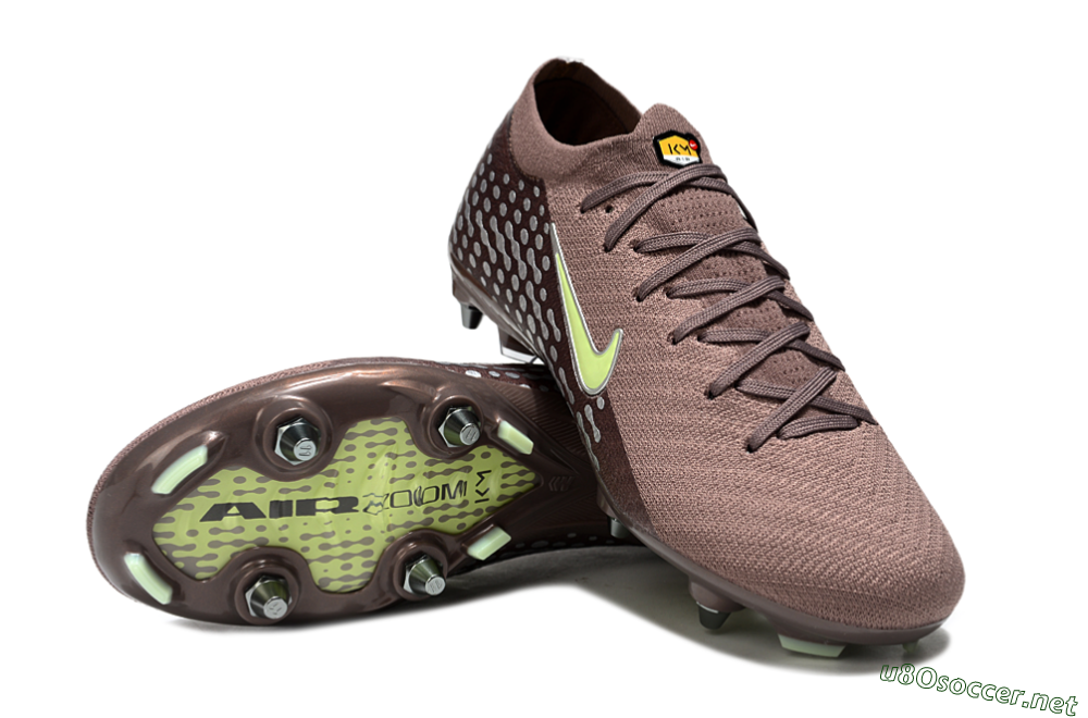 Men's Nike Air Zoom Mercurial Vapor 16 Elite SG Football Boots - Brown/Yellow/White 3