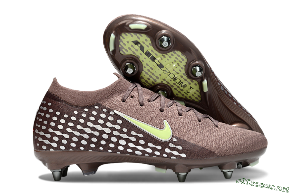 Men's Nike Air Zoom Mercurial Vapor 16 Elite SG Football Boots - Brown/Yellow/White 2