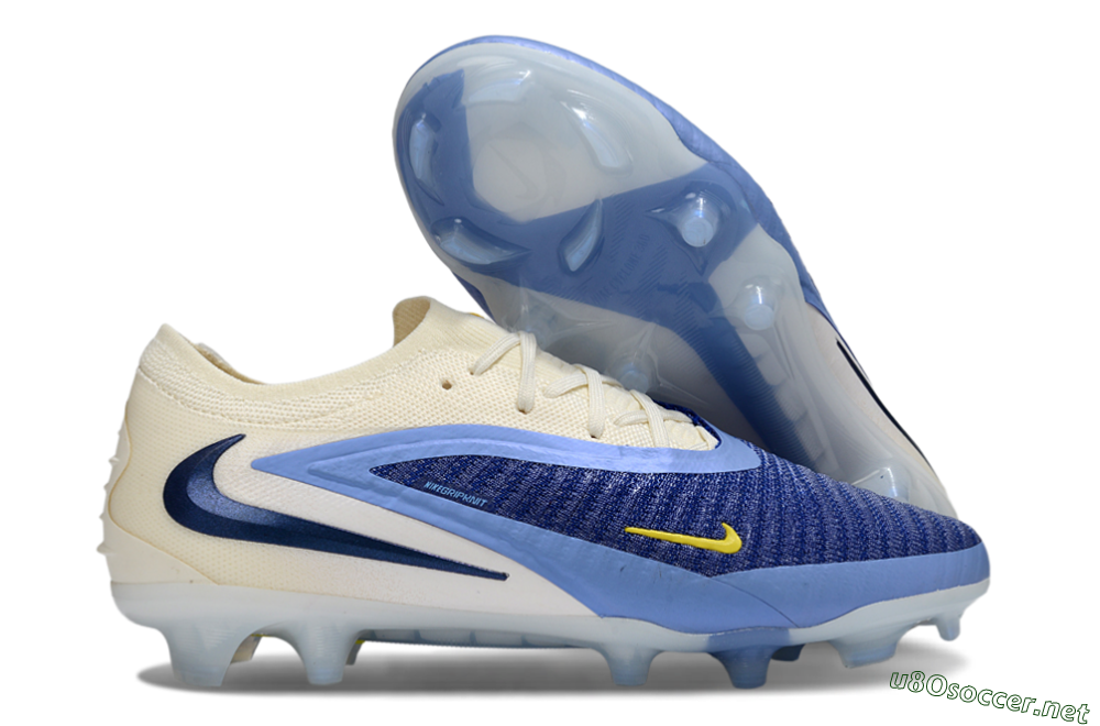 Unisex Nike Phantom 6 Low Elite FG Football Boots - Blue/White/Black 2
