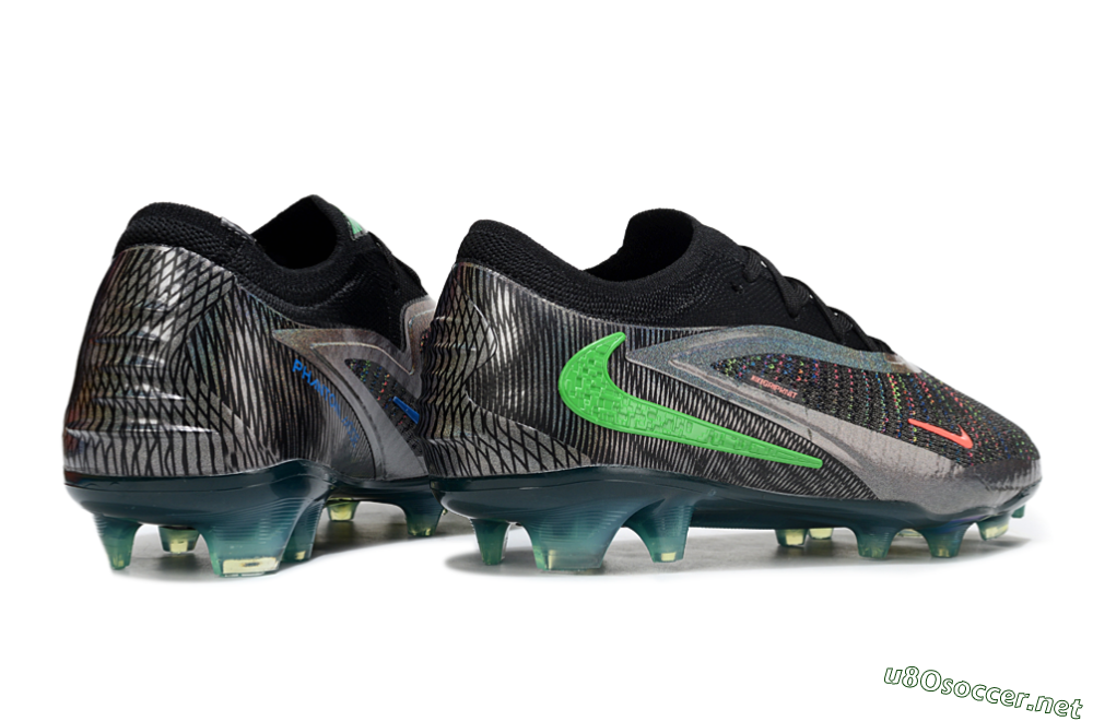 Unisex Nike Phantom 6 Low Elite FG Football Boots - Black/Silver/Yellow 6