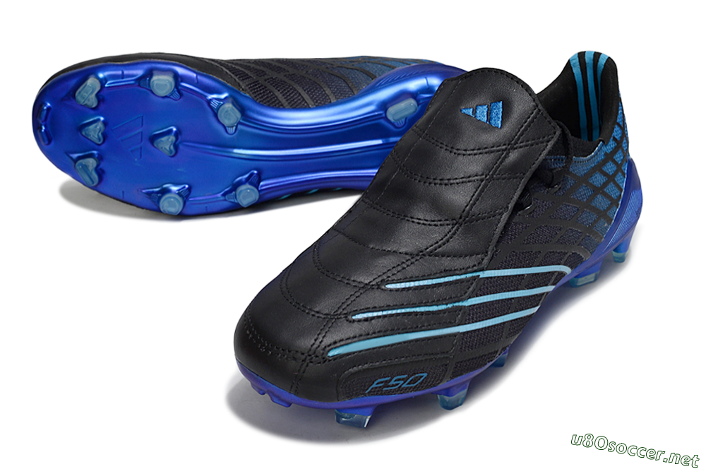 Unisex Adidas F50 Spider Remake FG Football Boots - Black/Blue 3