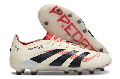 Men's Adidas Predator 25 Elite AG Football Boots - White/Black/Red