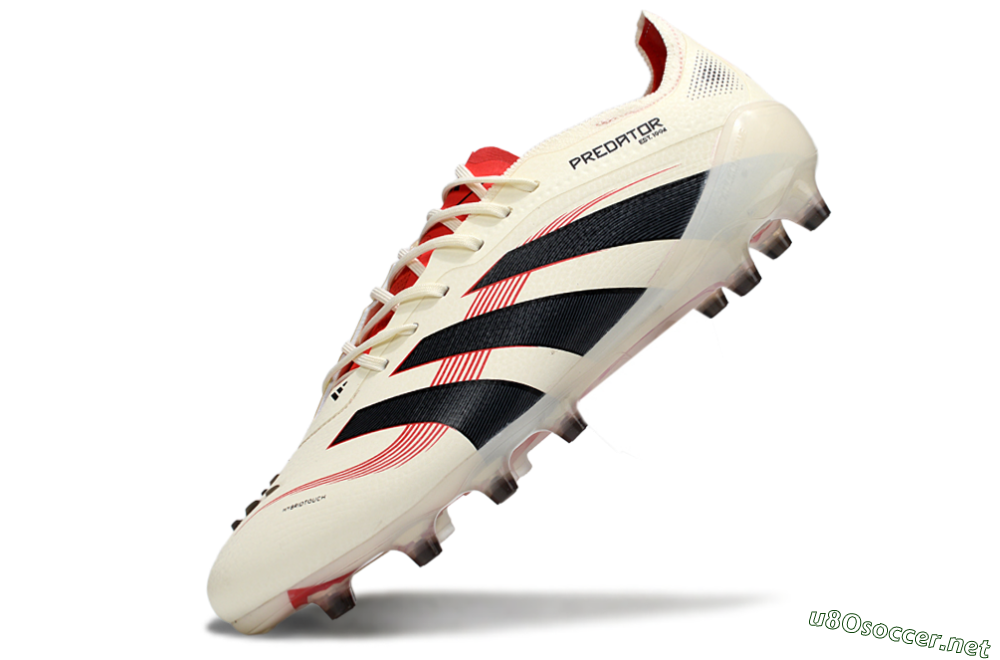 Men's Adidas Predator 25 Elite AG Football Boots - White/Black/Red 5
