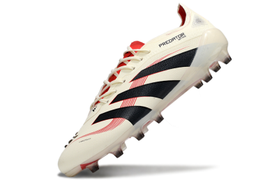 Men's Adidas Predator 25 Elite AG Football Boots - White/Black/Red