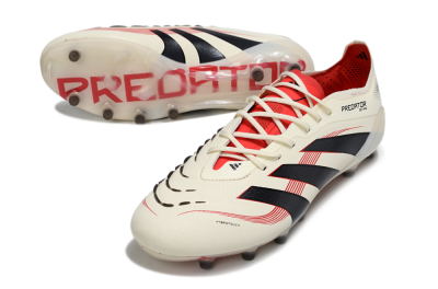 Men's Adidas Predator 25 Elite AG Football Boots - White/Black/Red