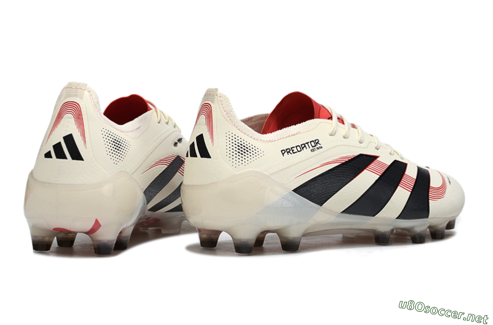 Men's Adidas Predator 25 Elite AG Football Boots - White/Black/Red 6