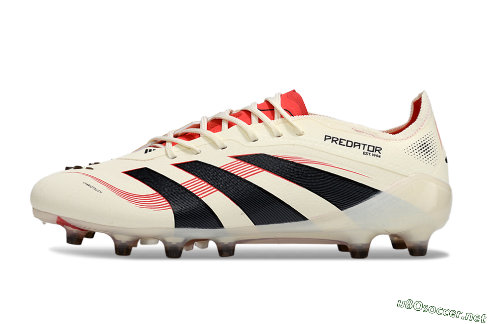 Men's Adidas Predator 25 Elite AG Football Boots - White/Black/Red 0