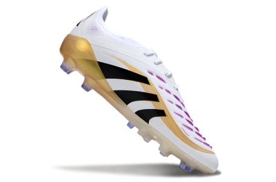 Men's Adidas Predator 25 Elite AG Football Boots - White/Black/Gold