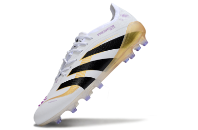 Men's Adidas Predator 25 Elite AG Football Boots - White/Black/Gold