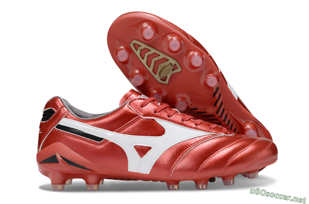 Men's Mizuno Morelia 2 FG Football Boots - Red/White 2