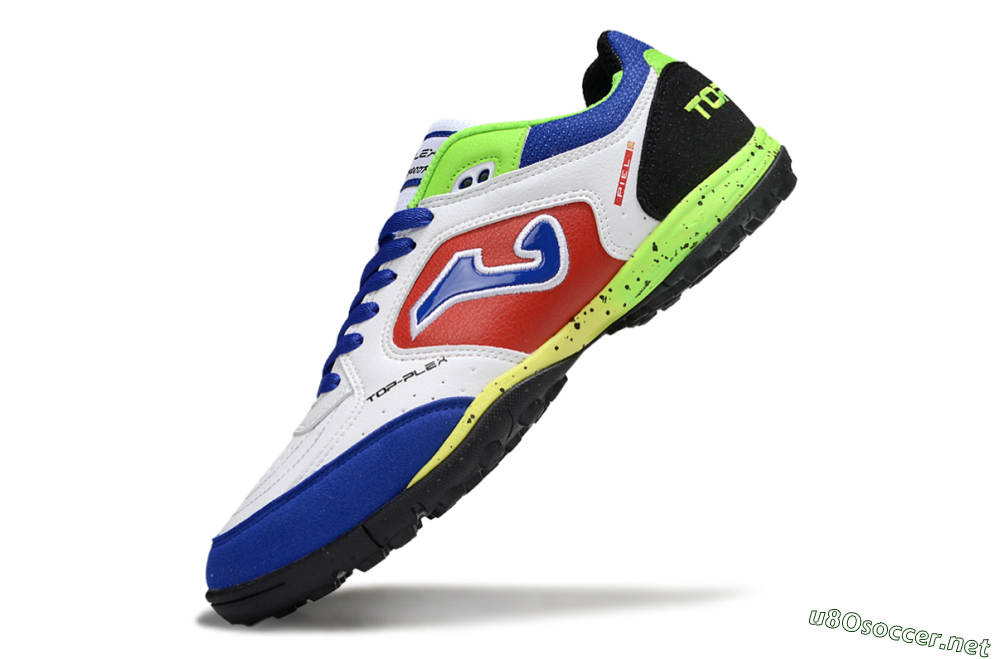 Men's Joma Top Flex TF Football Shoes - White/Red/Blue 5