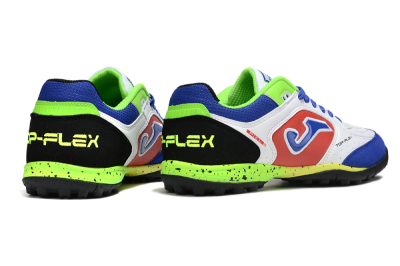 Men's Joma Top Flex TF Football Shoes - White/Red/Blue