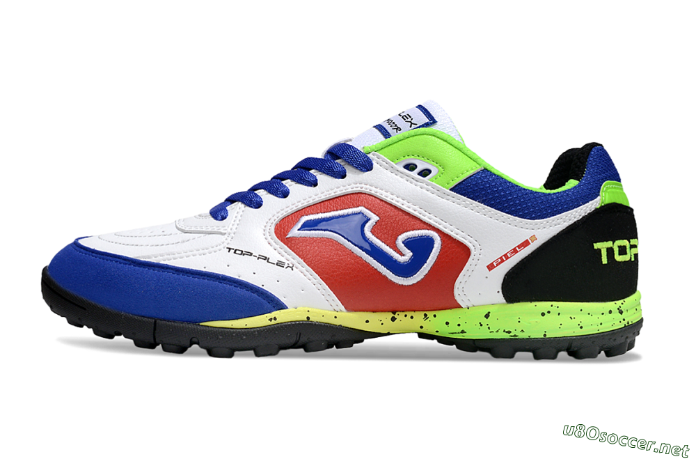 Men's Joma Top Flex TF Football Shoes - White/Red/Blue 0
