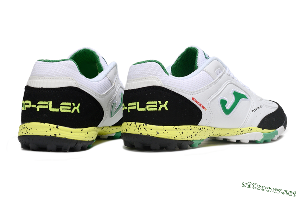 Men's Joma Top Flex TF Football Shoes - White/Green/Yellow 6