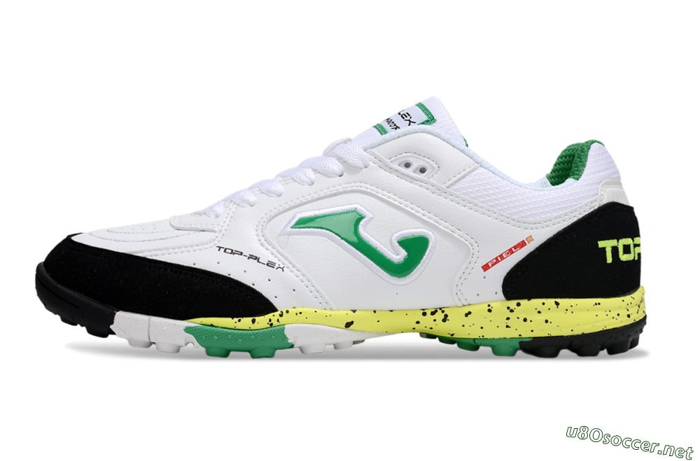 Men's Joma Top Flex TF Football Shoes - White/Green/Yellow 0