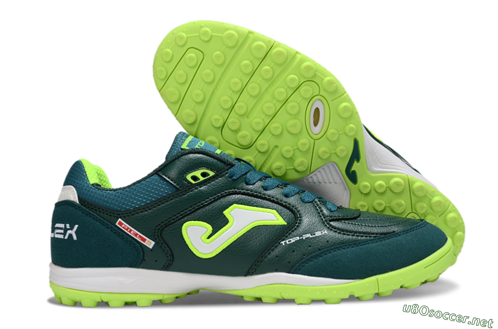 Men's Joma Top Flex TF Football Shoes - Green/Yellow/White 2
