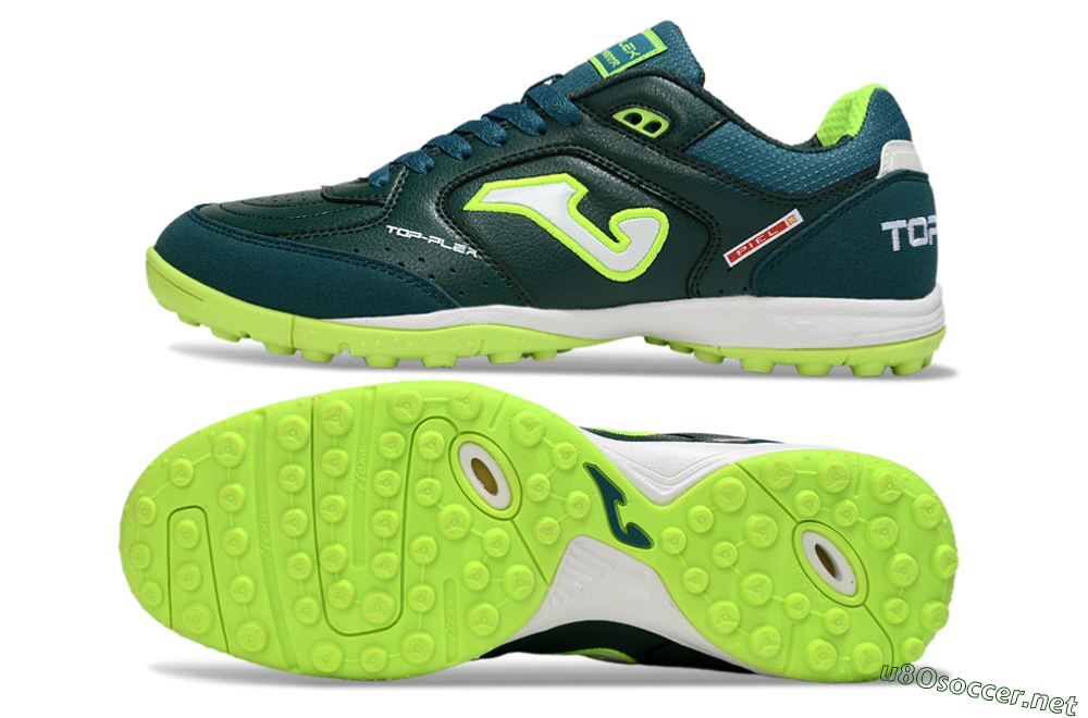 Men's Joma Top Flex TF Football Shoes - Green/Yellow/White 1